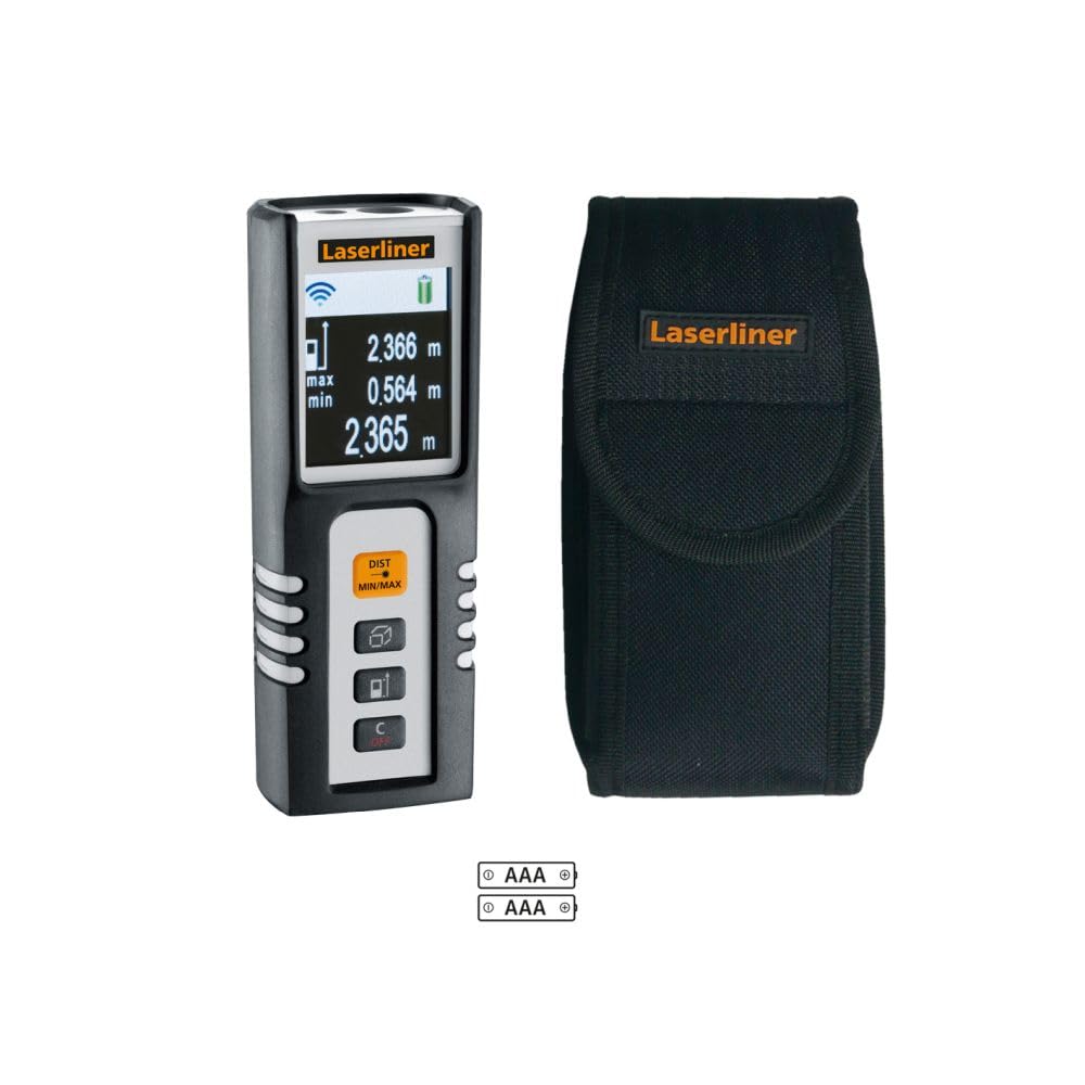 Laserliner Télémètre Laser DistanceMaster Compact | Appareil de Mesure Numérique, Portée de 25 m, Mesure de Longueurs, Mesure de Surfaces, Mesure de Volumes