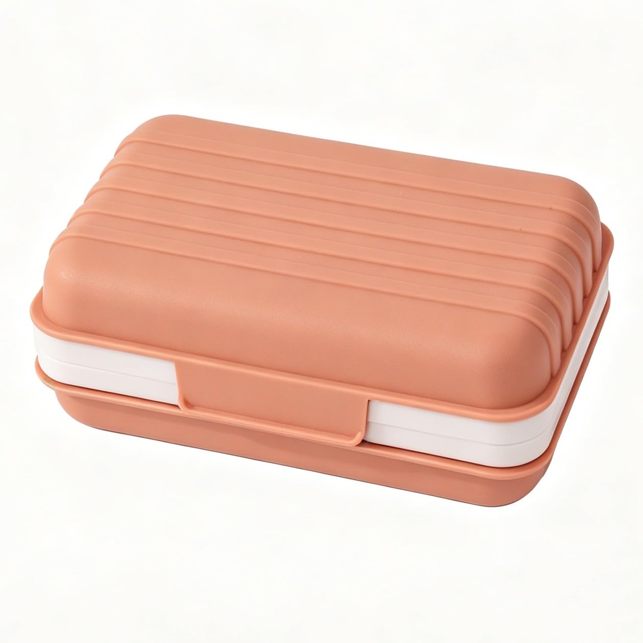 Travel Soap Case with Lid, Portable Soap Dish, Soap Box with Draining Board, Waterproof Leakproof Soap Container Holder for Gym, Travel Soap Box