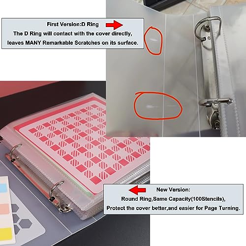 Image of Cookie Stencil Storage Binder - Die Cut & Stamp Storage Holder - Baking Stencil Organizer (2 Pockets x 50 Pages)