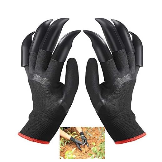 FuXing Garden Gloves with Claws, Home Gardening Genie Gloves Quick & Easy to Dig and Plant Nursery Plants,Best Gift for Gardener