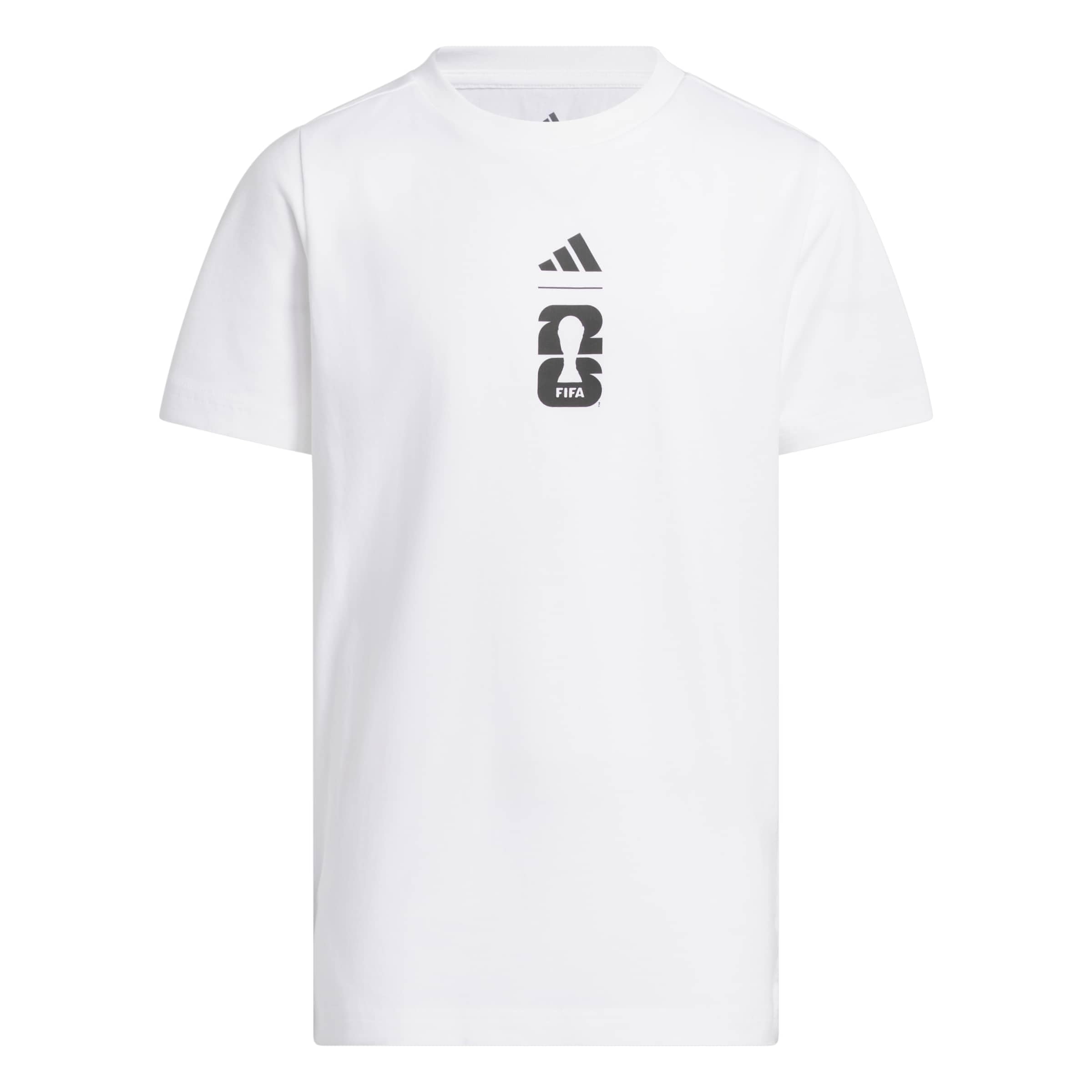 Adidas Boys World Cup 26 Official Match Ball Graphic T-Shirt, White, Small