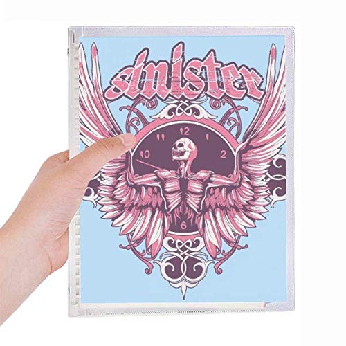 Carnet à spirale rechargeable motif tête de mort graffiti cadeau idéal pour artiste et ado