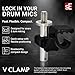 sE Electronics V Clamp Drum Microphone Mount - Compact Drum Mic Clip with Height & Rotation Adjustability - Fast & Easy Setup & Tear-Down Within Seconds - Works with V Beat (Sold Separately)