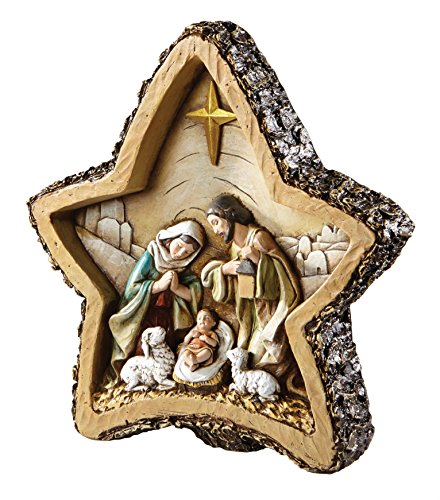 La mejor selección de Nacimientos los 5 mejores. 45 Creative Brands Avalon Gallery - Figura de belén de Madera con diseño de Estrella