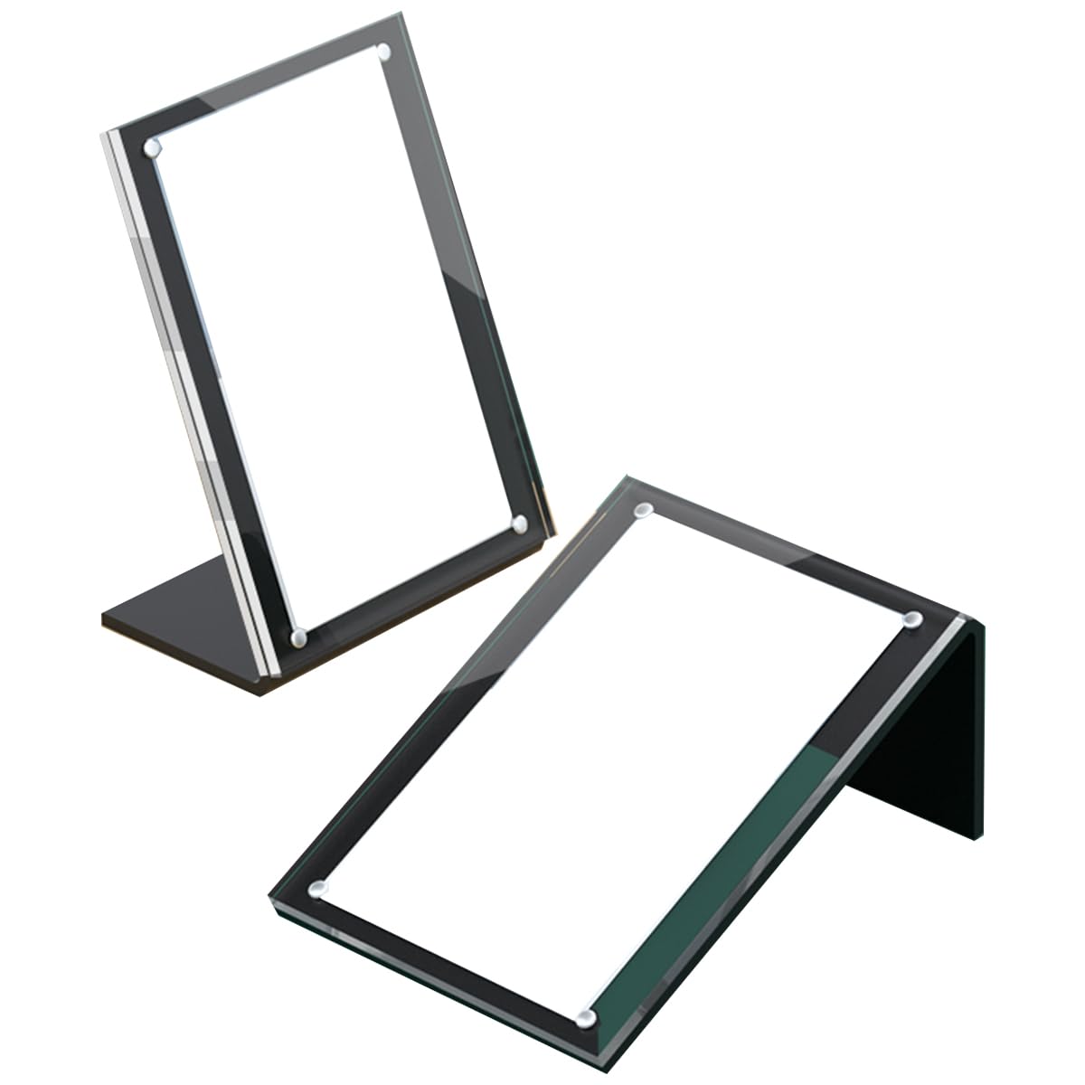 Acryl Preisschildhalter Transparent Preisanzeige Ständer Für Etiketten, Schwarzer Hintergrund, Vertikales Rechteck, 10 Stück,148mm x 210mm