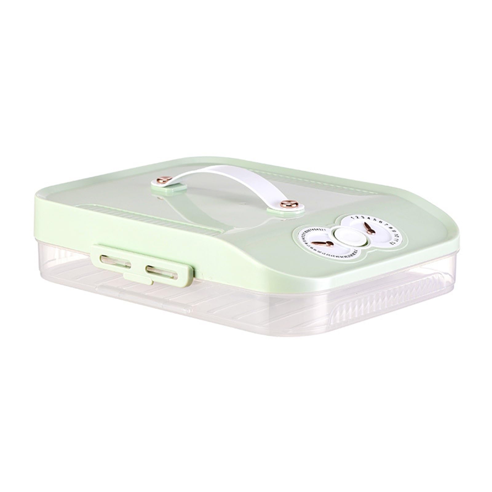 Elnwnnkc Space Saving Multi Layer Freezer Organizers with Timing Feature Fridge Storage Container for Accurate Food Freshness Dormitory Fridge Organizers