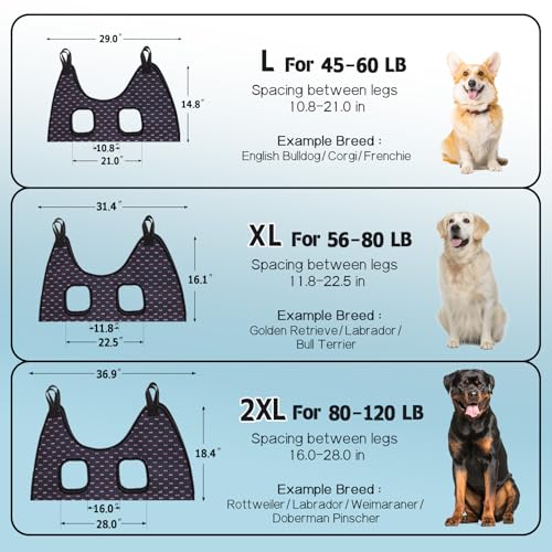 Image of Supet Dog Grooming Hammock Harness for Dogs Cats, Relaxation Pet Nail Clipper Hammock, Restraint Dog & Large Animal Leashes Sling for Groomingk for Nail Trimming (Black Currant, XL)