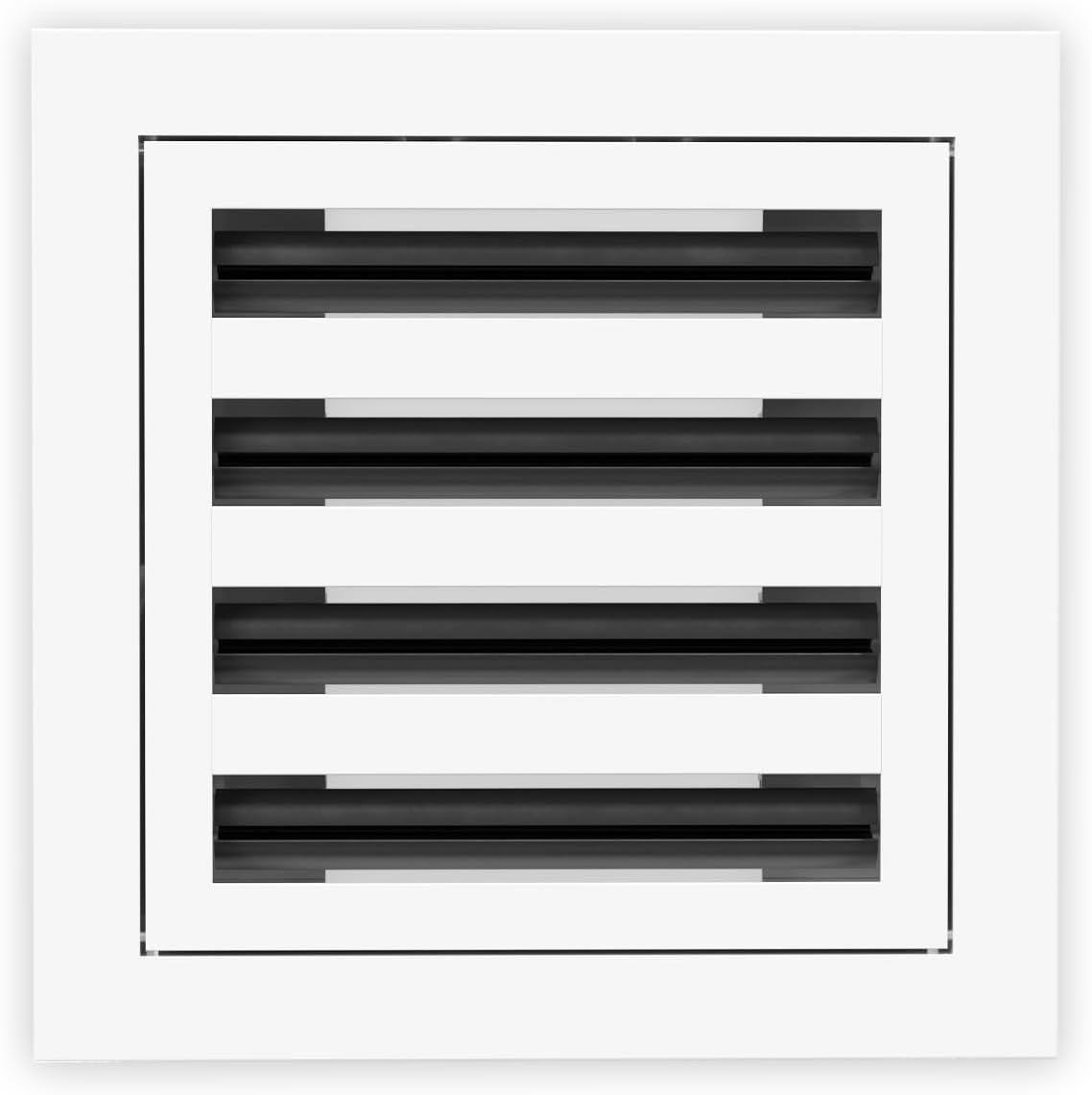 QuietCool 8x8 Modern Design AC Grille - Aluminum White - Air Vent - Linear Slot Diffuser - Register Grille for Heating and Cooling - Compatible with Ceiling, Wall, or Floor Registers