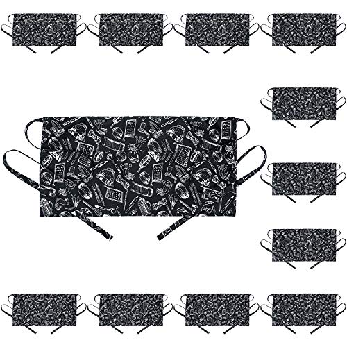 SONGXIN Server Aprons with 3 Pockets 3 Pack - Waist Apron Waiter Waitress Apron