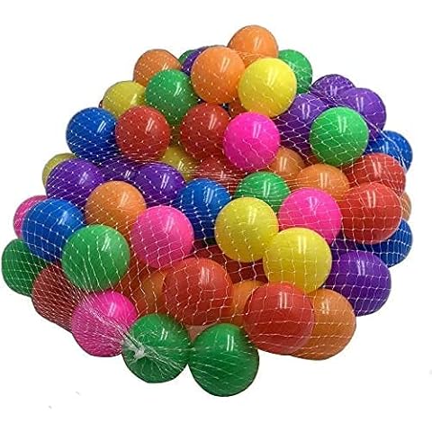 FAQRAH 200PCS Soft Plastic Mini Play Balls Multi Vibrant Colors - Crush Proof, No Sharp Edges, Non Toxic, Phthalate & BPA Free - Use in Baby or Toddler Ball Pit (200PCS) Cover
