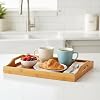 Deconox Bamboo Rectangular Presentation Tray 33x22x5 cm, Table Tray, Tea Plant, Bamboo Circle Tray,