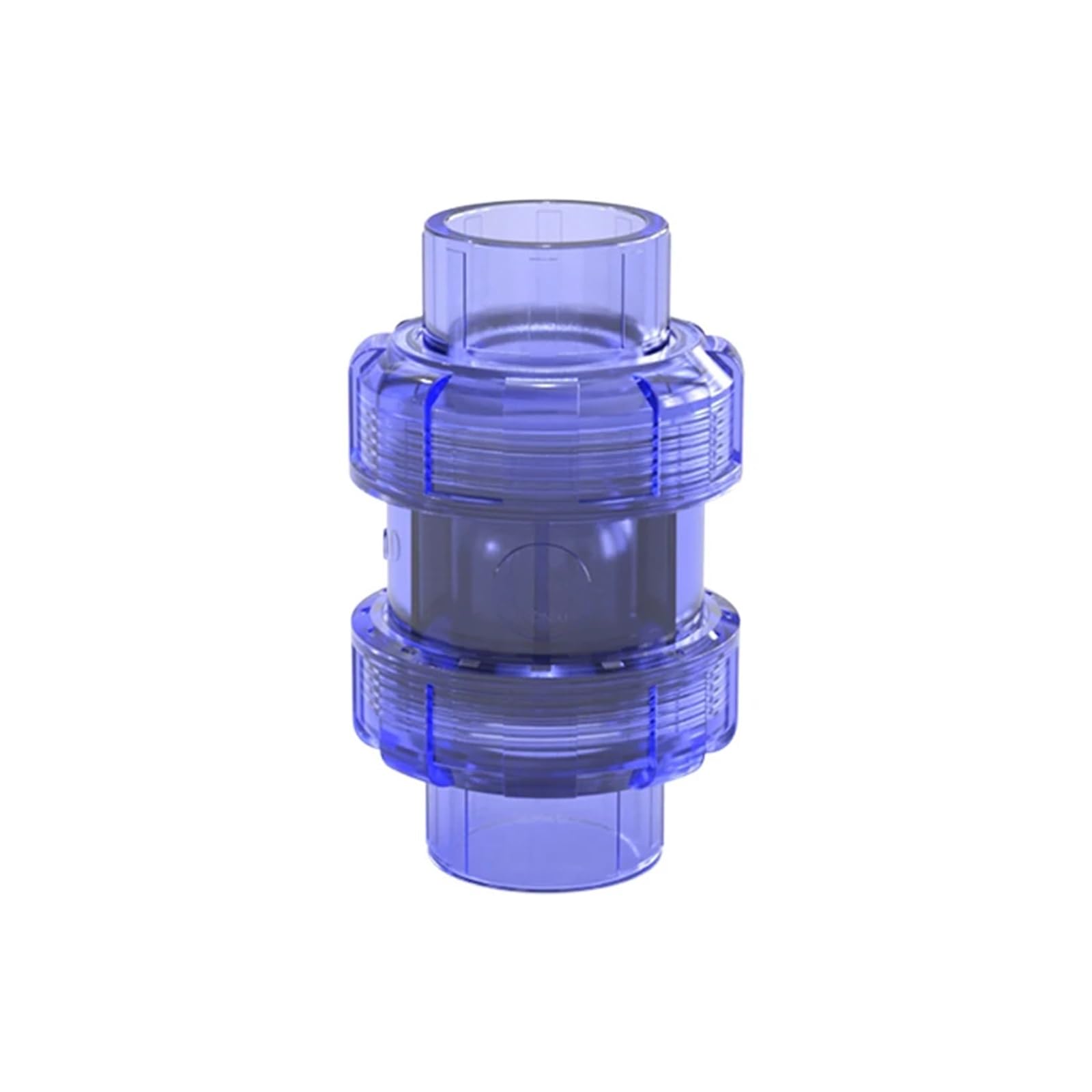 Check Valve Filter Water Pump Water Inlet Outlet Filter Aquarium Fittings Transparent Blue (ID25)