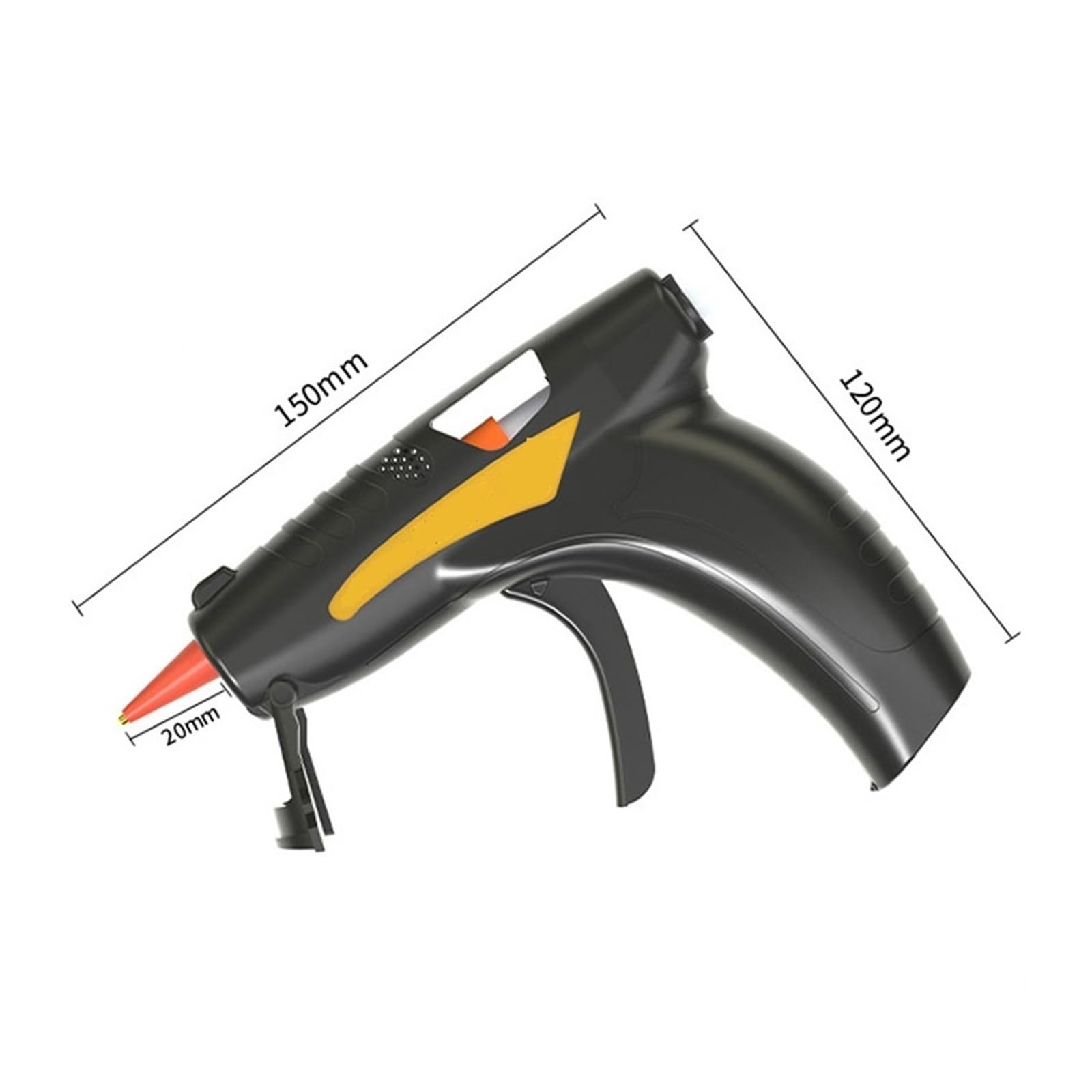 Pistola per Colla a Caldo Senza Fili, Batteria al Litio, Pistola per Colla a Caldo Portatile, Anti-Perdita/scottatura, Mini Pistola Adesiva in Silicone con Ricarica USB, Strumento