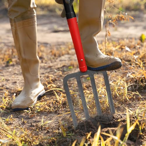 Tenedor de jardín 4 púas con mango de fibra de vidrio 43 pulg miniatura 4