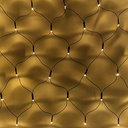 Preisvergleich Produktbild 100er LED Solar Lichternetz warm weiß auf grünem Kabel Außenbereich Lights4fun