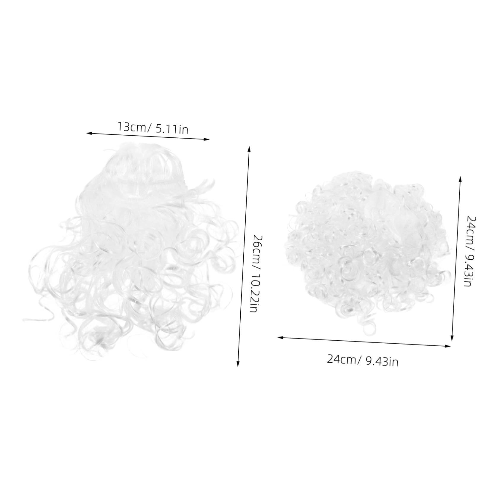 FOMIYES High Realism Santa Wig and Beard Set Christmas Santa Claus Wig Fake Beard Comfortable Party Accessory Holiday Cosplay White