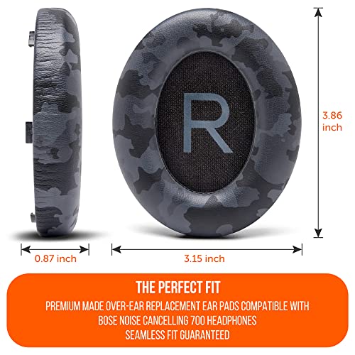Image of WC Wicked Cushions Thick Premium Replacement Earpads for Bose 700 Noise Cancelling Headphones (NC700) - Black Camo