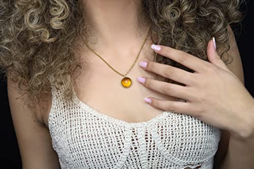 Collier de pierres de naissance citrine à porter lors des fêtes - 6