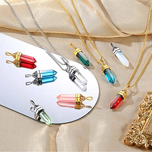 Bestyle White Diamond Pendant Synthetic Clear Quartz Gold Celtic Necklace For Women Men Healing Gemstone April Birthstone Jewelry For Mom,Grandma,Wife, Sisters, Lovers #TOP6