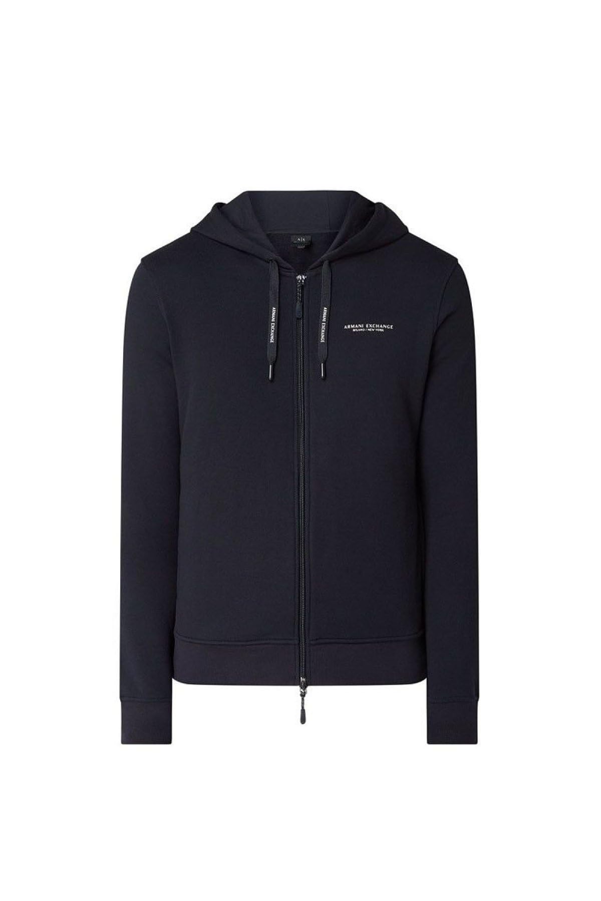 Armani Exchange Men's Blue Zip-Throughs, Xs, Cotton Zipup Hoodie