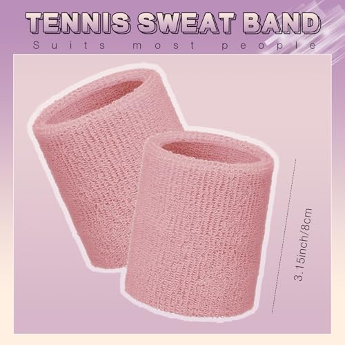 Image of Willbond Wrist Sweatbands, Sports Sweatbands for Competition, Sweat Absorbent, for Basketball, Tennis, Football, Running and Work (Pack of 6)