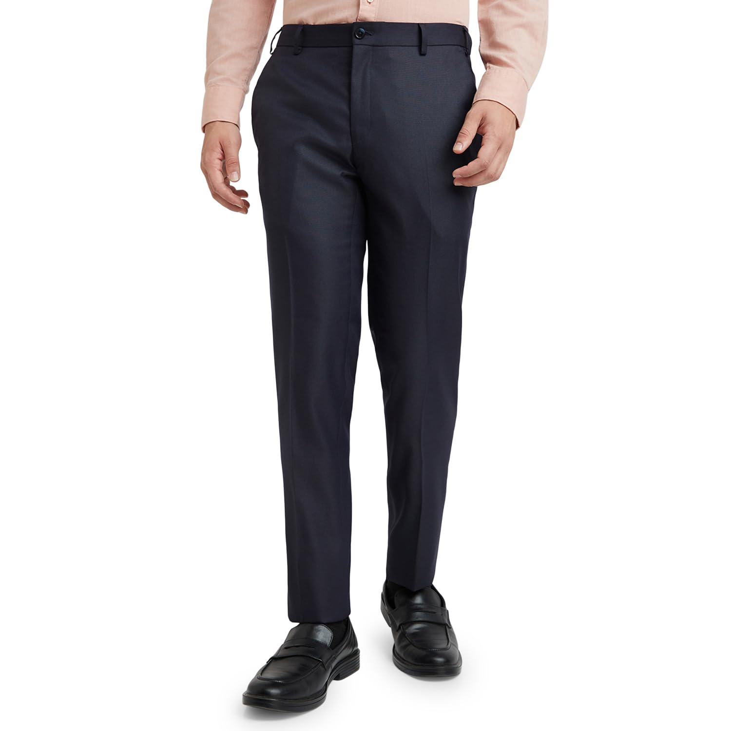 raymond Men's Slim Fit Structure Pattern Polyester Viscose Blend Flat Front Trouser (Size: 34)-RMTS05364-B8 Dark Blue-picture-37