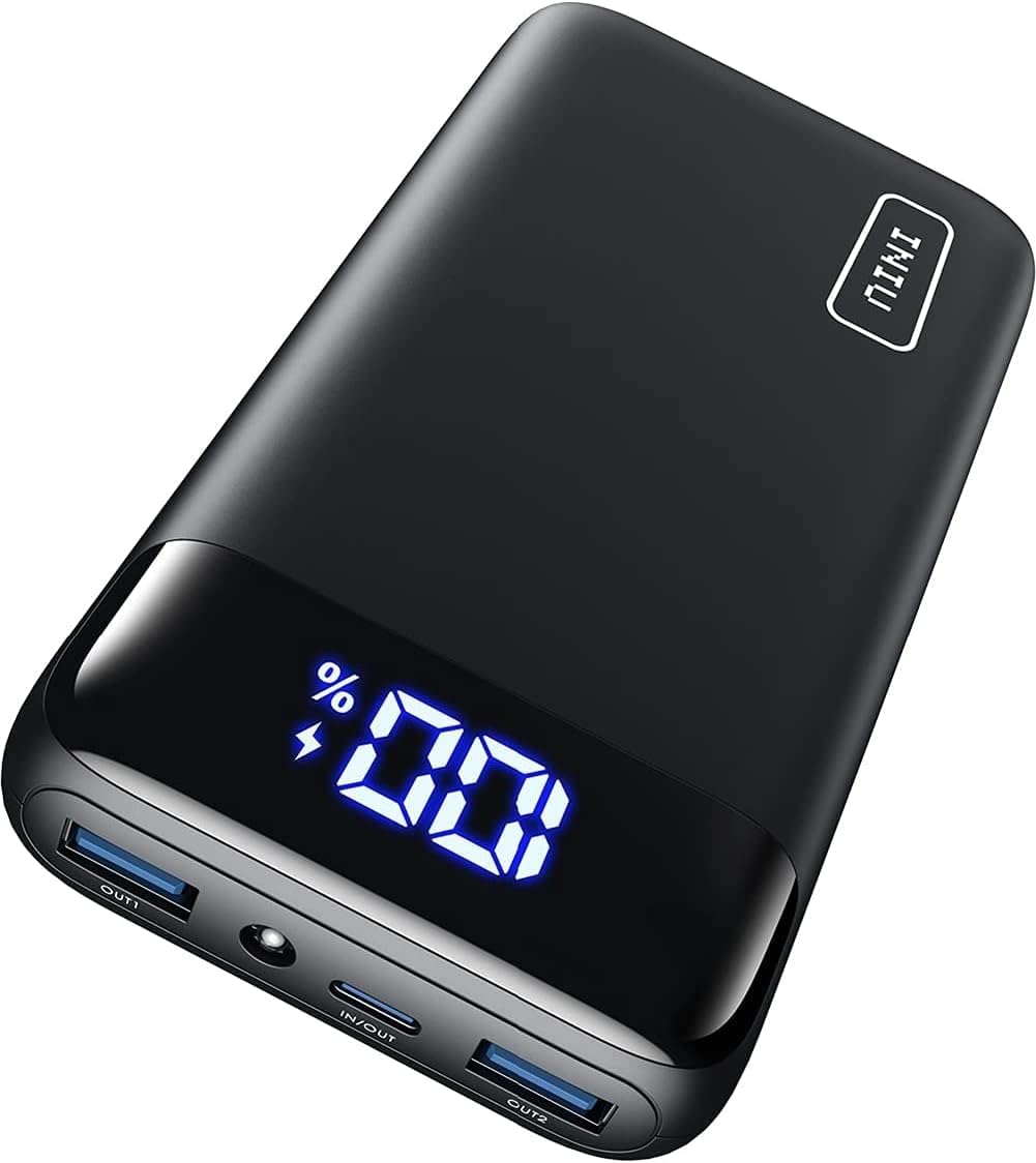 Cargador Portatil De 12000 Mah Con Cables Integrados Y Enchu