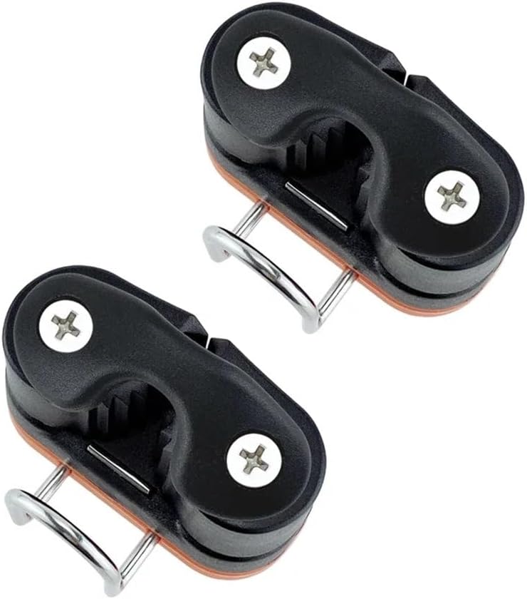 2PCS Composite Ball Bearing Cam Cleat with Leading Ring Pilates Equipment Boat Fast Entry Rope Wire Fairlead Sailing Accessories Marine Hardware
