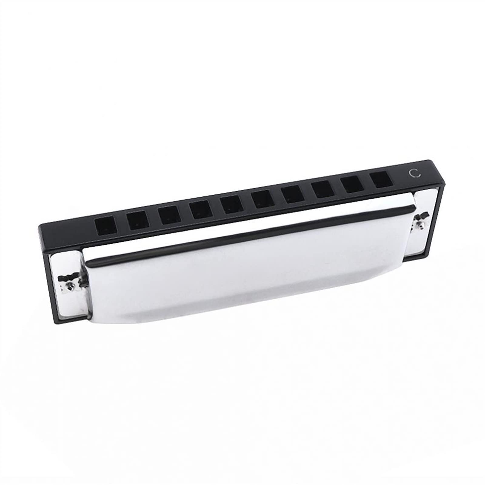 Armonica A Bocca Professionale Armonica A Bocca 10 Fori 20 Tone C Silver Harmonica Diatonic Mouth Organ Strumento Musicale in Acciaio Inossidabile