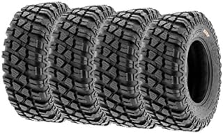Set of 4 SunF A047 XC MX Hardpack UTV SxS Dual Sport Tires 28x10-14, 6 PR, Tubeless, all terrain off-road