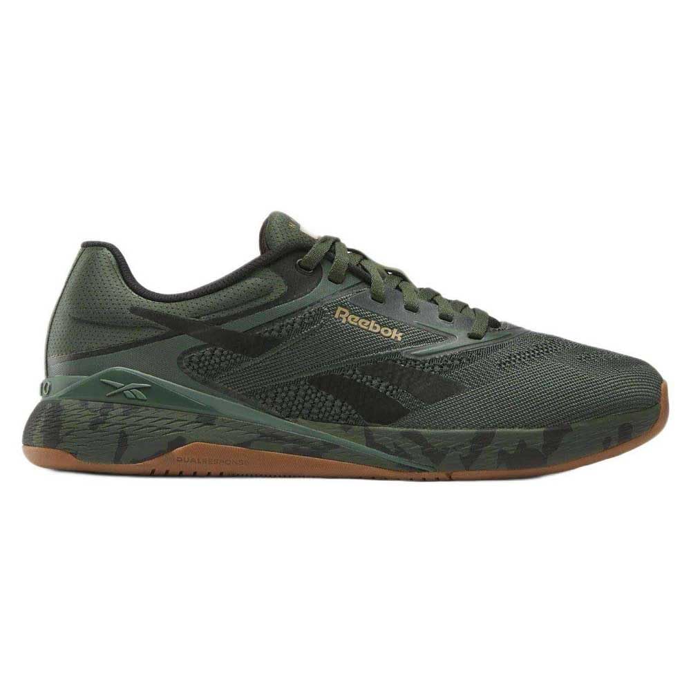 Reebok Unisex Nano X5 Trainers, Grit Green Black Khaki Brown, 34.5 EU