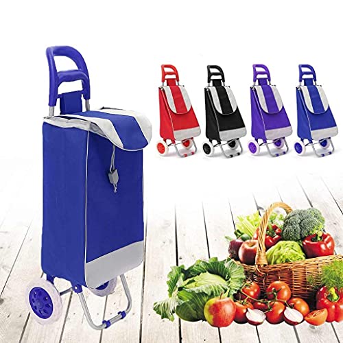 Einkaufswagen 45L Faltbarer Einkaufstrolley auf Rädern Push Tote Cart Carts, Basket Gepäckräder Oxfabric Floding… – Bild 4