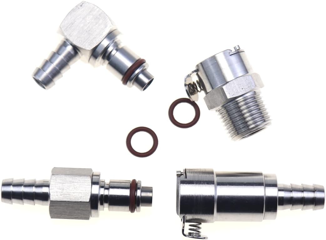 4 Piece 5/16" Gas Fuel Line Hose Quick Release Disconnect Coupling Kit Set For Fits R1200GS, R1200ST, and R NineT