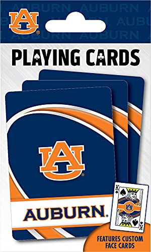 Image of Masterpieces NCAA Auburn Tigers, Playing Cards - Premium Quality, Educational, and Fun Activity for Kids and Families - Great Gift Idea for Holidays, Birthdays, and Everyday Playtime