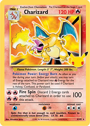Pokémon Cards, Pack of 10 from 25th Anniversary Celebrations, No Duplicates Guaranteed!