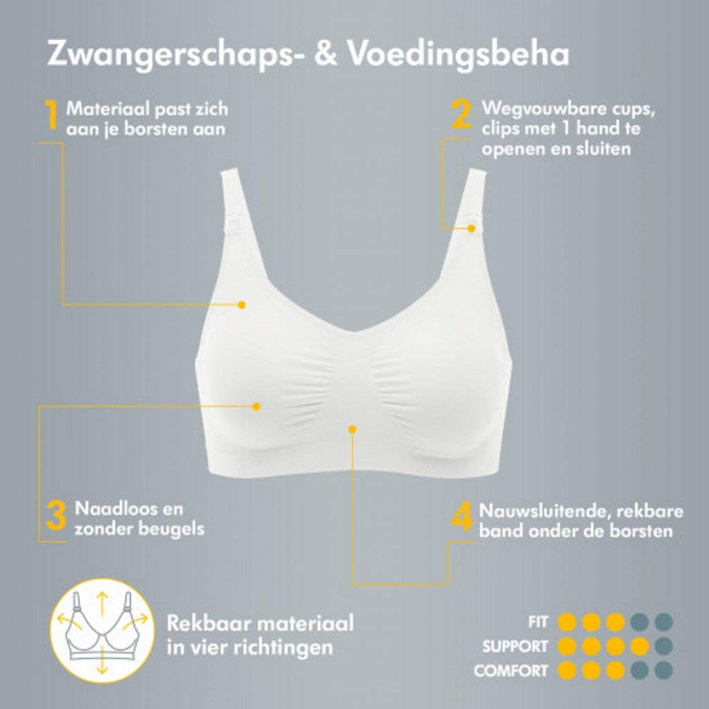 Medela 101038688_voeding_s_wit Biustonosz Ciążowy, Biały, S
