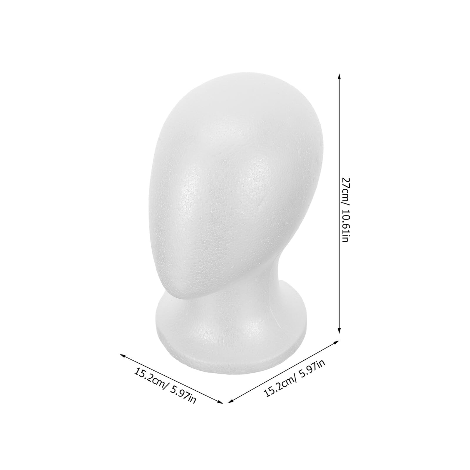 Healeved 2 Soportes de Espuma para Cabeza de Maniquí Blanco para Pelucas