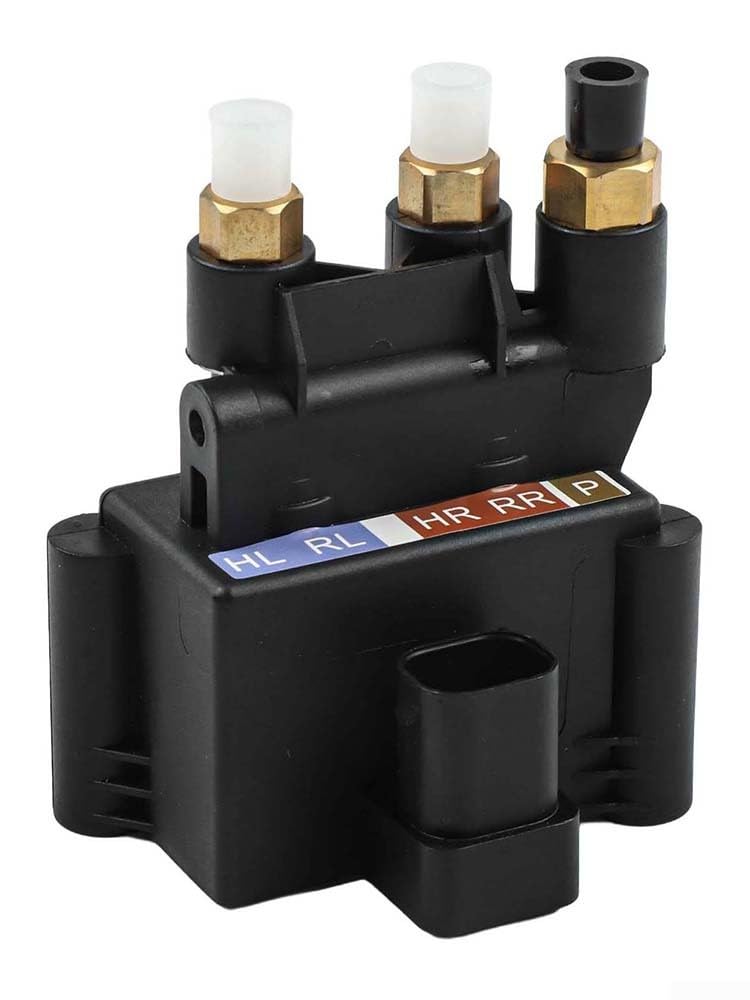 Luftfederungs-Magnetventilblock für Mercedes W213 W212 W218 W251 A2513200158 Kunststoff Metall direkter Ersatz Schwarz für CLS E-Klasse R-Klasse Sprinter 2005-2022 Fahrzeug OE Fit