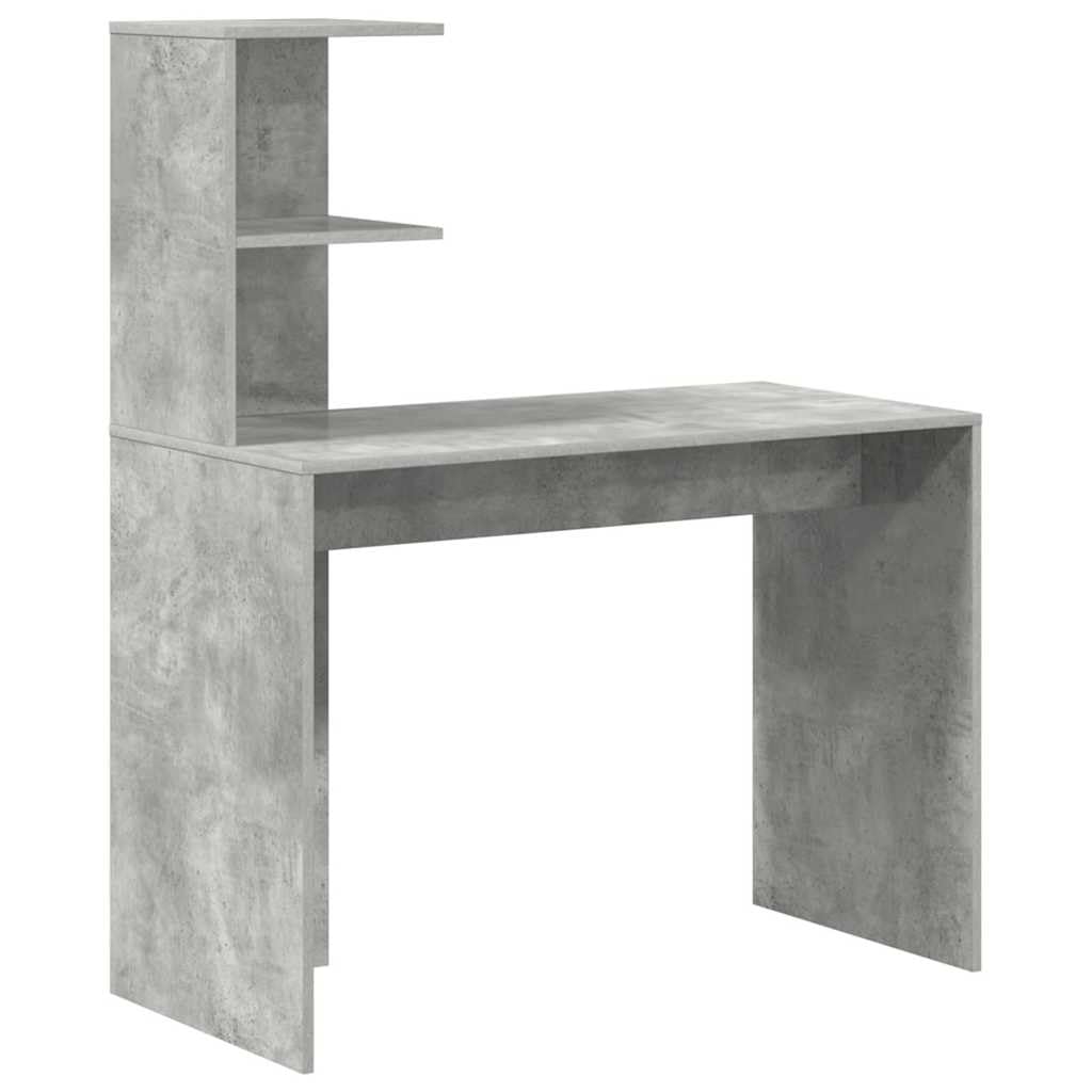 Generisch Schreibtisch Beton Grau 102 x 50 x 124 cm Holzwerkstoff,Möbel,Büromöbel,Schreibtische-869357