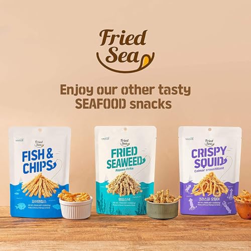 FRIED SEA's Gewürzter Tintenfisch | 42.5g 3er | Würzig & proteinreich | Perfekt für Snacks & gesellige Momente