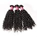 Dinoce Compatible with Longqi Brazilian Curly Human Hair 3 Bundles Remy Unprocessed Virgin Jerry Curl Hair Weave 300g (20 22 24 Inch, Natural Color)