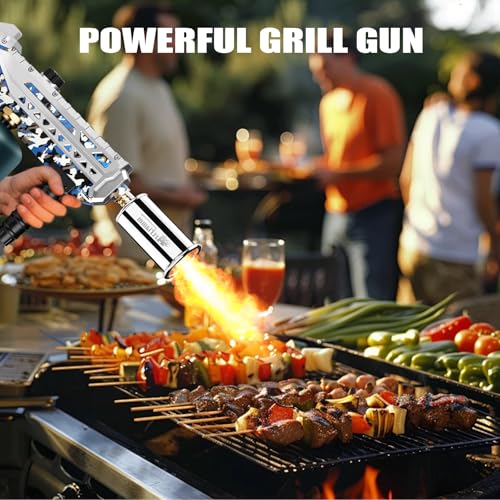 Image of Propane Torch Gun-Powerful Grill Torch Gun, Kitchen Torch Gun with Adjustable Flame, Flamethrower, High Power Cooking Torch for BBQ, Baking, Campfire, Welding (Propane Tank Not Included)