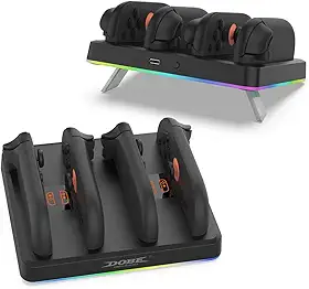 Base de carregamento DOBE RGB para controles Joy-Con do Nintendo Switch 2 - Preto (TNS-3160)