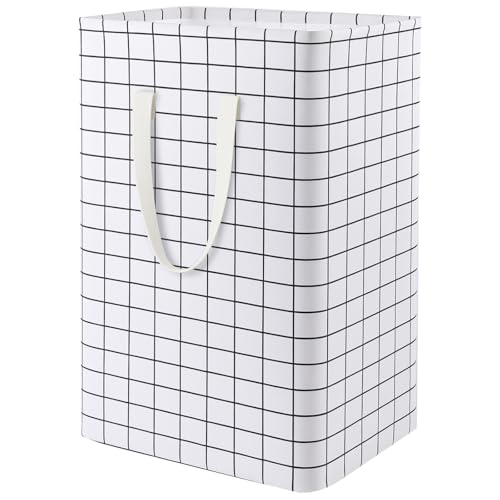 Image of Waterproof Laundry Hamper Collapsible Laundry Basket Leather Handle Laundry Bag Large Clothes Storage Toy Organization for Bathroom Bedroom Laundryroom College Dorms (Laundry Basket-005)