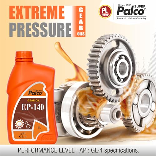 Image of PALCO EP 140 Extreme Pressure Gear Oil 1 Litre (Pack 1) | API GL 4 Gear Oil for Cars, Bus & Other Heavy Vehicle High Performance Heavy-Duty for Smooth Transmissions, Superior Protection