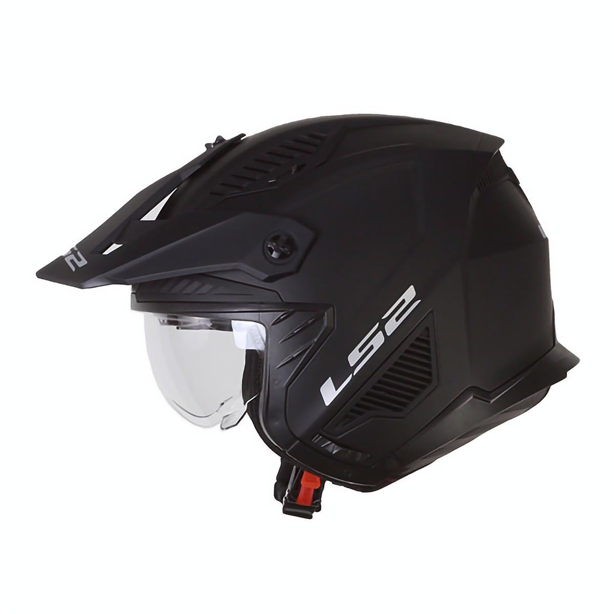 LS2 OF606 Drifter Open Face Full Face Modular Motorcycle Helmet Matt Black