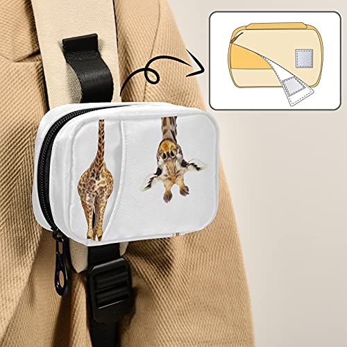 Image of Naanle Funny Giraffe Pill Box 7 Day Pill Case Travel Pill Organizer Bag with Zipper Portable Weekly Case Compact Size for Vitamin Supplement Holder