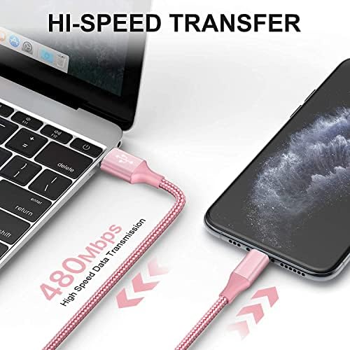 Yosou iPhone Charger Cable Lightning Cable 3M, Extra Long iPhone Charging Cable Braided iPhone Charger Lead 3m Fast Charge for iPhone 14 13 12 11 Pro Max/Xs Max/X/10 8/7/Plus/6S/6/SE/5S, iPad-3 meter