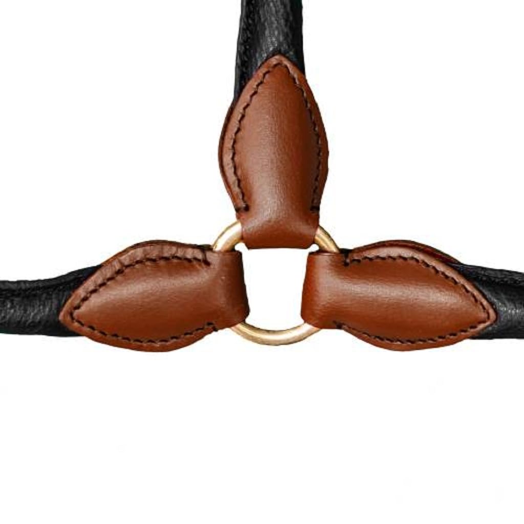 Brama West Pferderhalfter Leder Halfter -Big Joe- Stallhalfter auch als Vorführhalfter, Gr. Pony - schwarz/braun