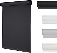 Vista 8 de Changshade Persianas Enrollables Opacas sin Cordón con Cenefa, Persiana Enrollable Oscurecedora de Fácil Instalación, Persianas de Tela